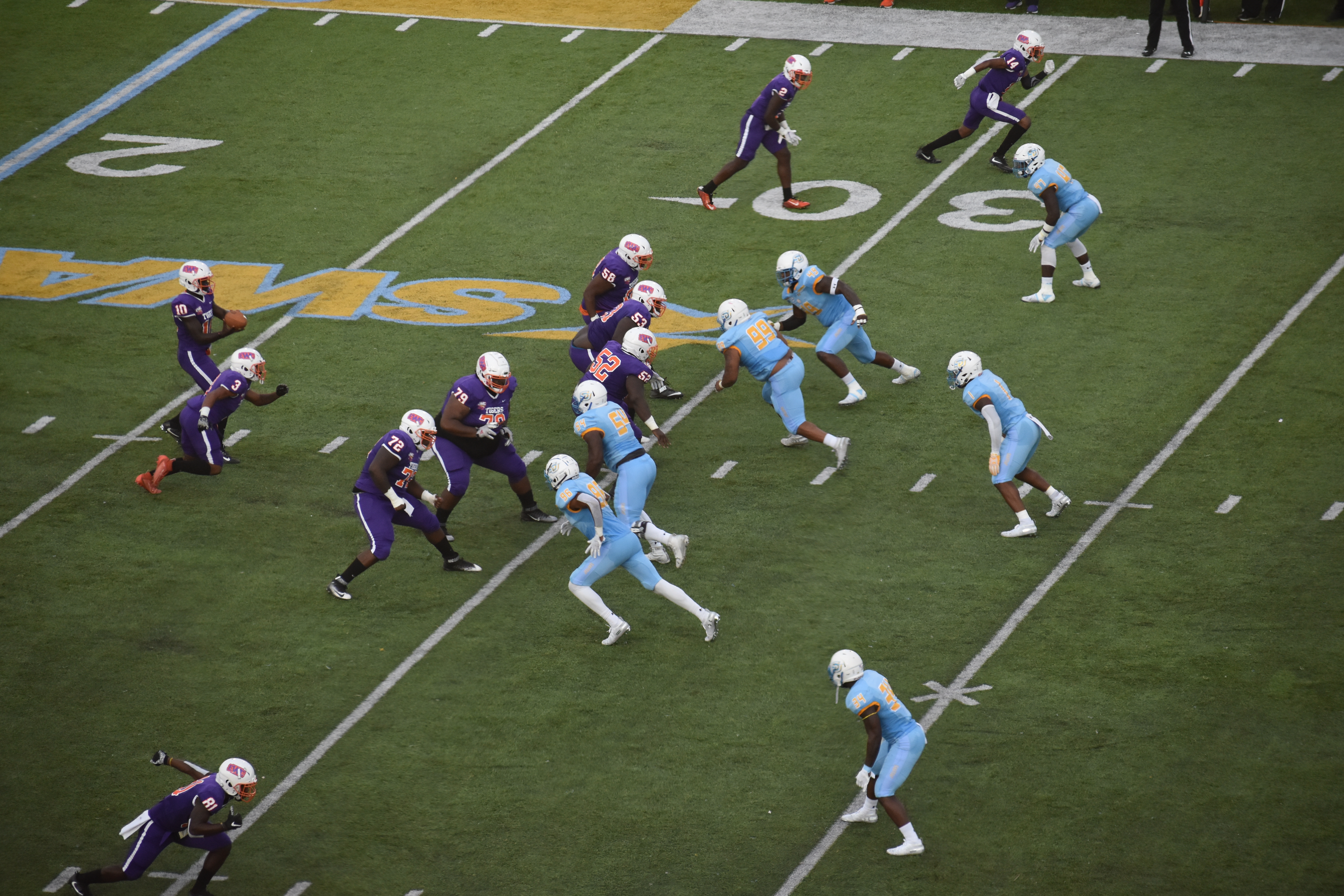 SOUTHERN UNIVERSITY SHUTS OUT ED WATERS IN HOME OPENER 61-0