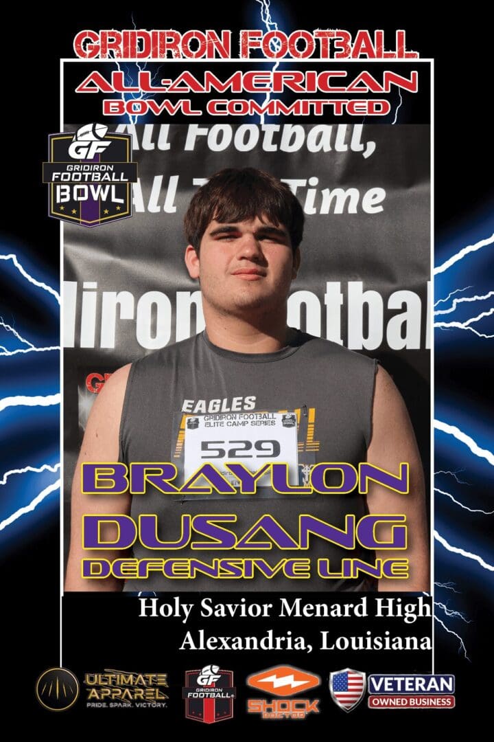 BREAKING NEWS: Holy Savior Menard High School (Alexandria, LA) DL Braylon Dusang Commits To The Gridiron Football All-American Bowl Game