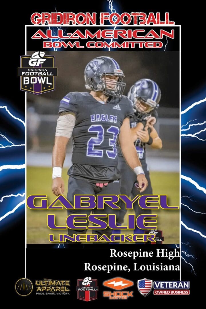 BREAKING NEWS: Rosepine High School (La.) LB Gabryel Leslie commits to Gridiron Foootball All-American Bowl