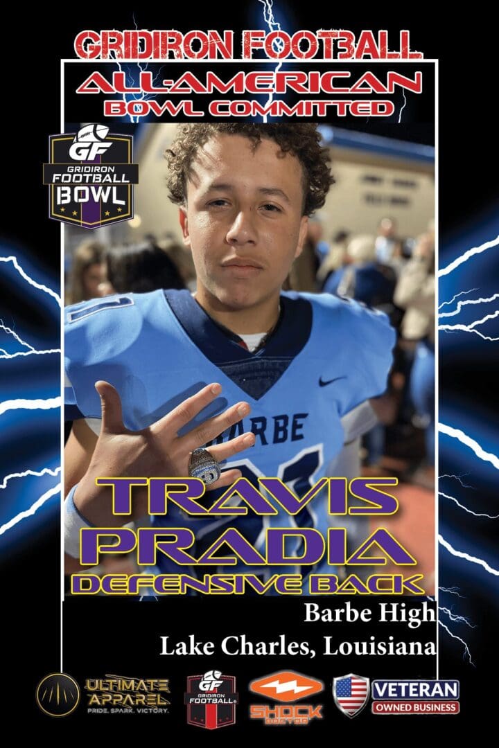 BREAKING NEWS: Barbe High School (Lake Charles, LA) DB Travis Pradia Commits To The Gridiron Football All-American Bowl Game