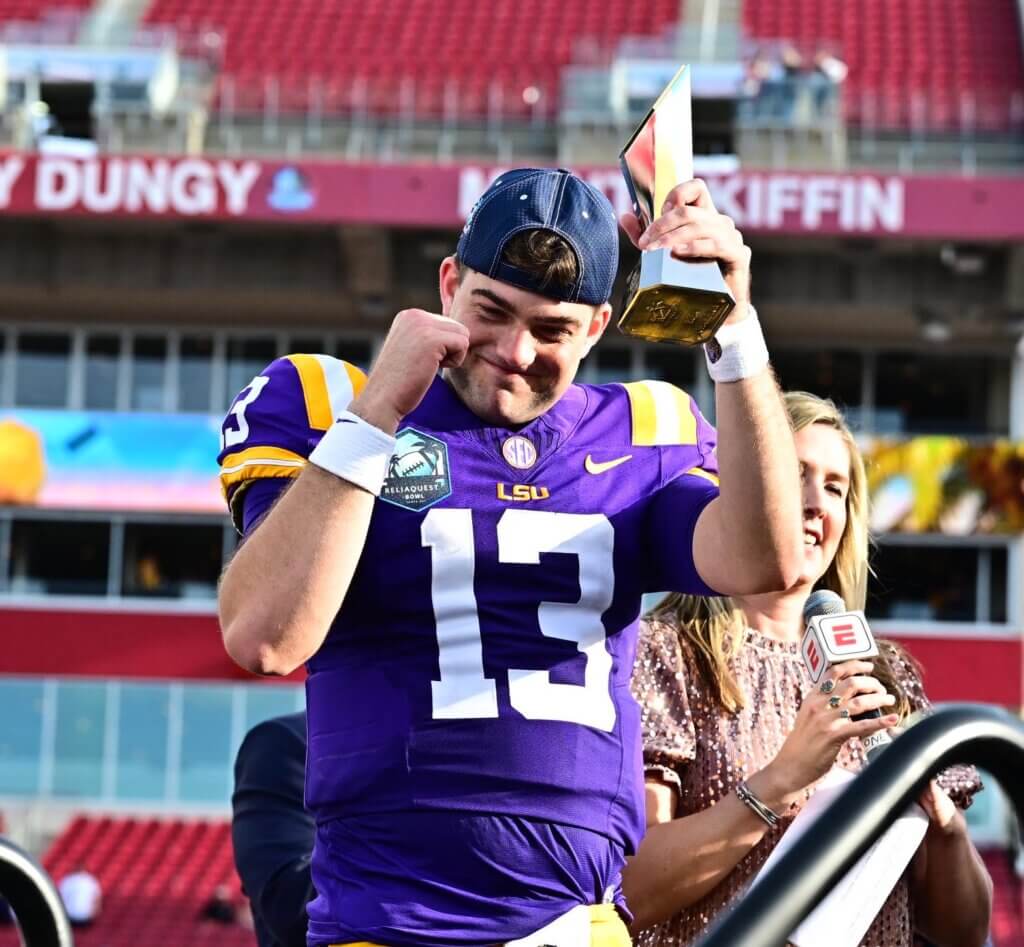 The Nuss Bus Has Arrived as New LSU Signal Caller Shines in 35-31 Win Over Wisconsin To Secure Second Straight 10 Win Season