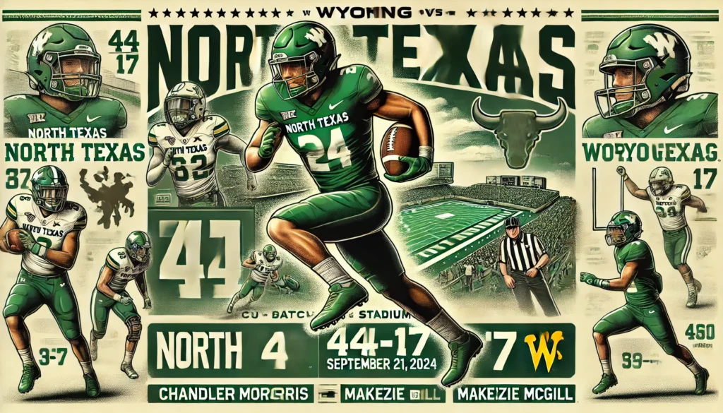 North Texas Surges Past Wyoming with a Dominant 44-17 Victory