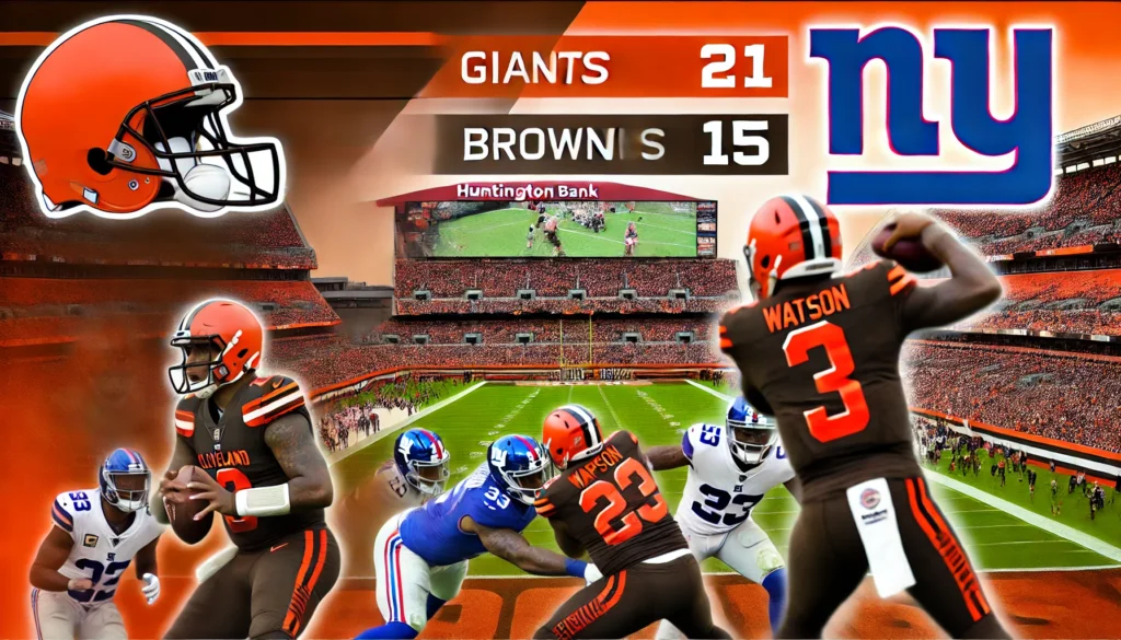 Browns Fall Short in a 21-15 Loss to Giants Despite Late Comeback Effort