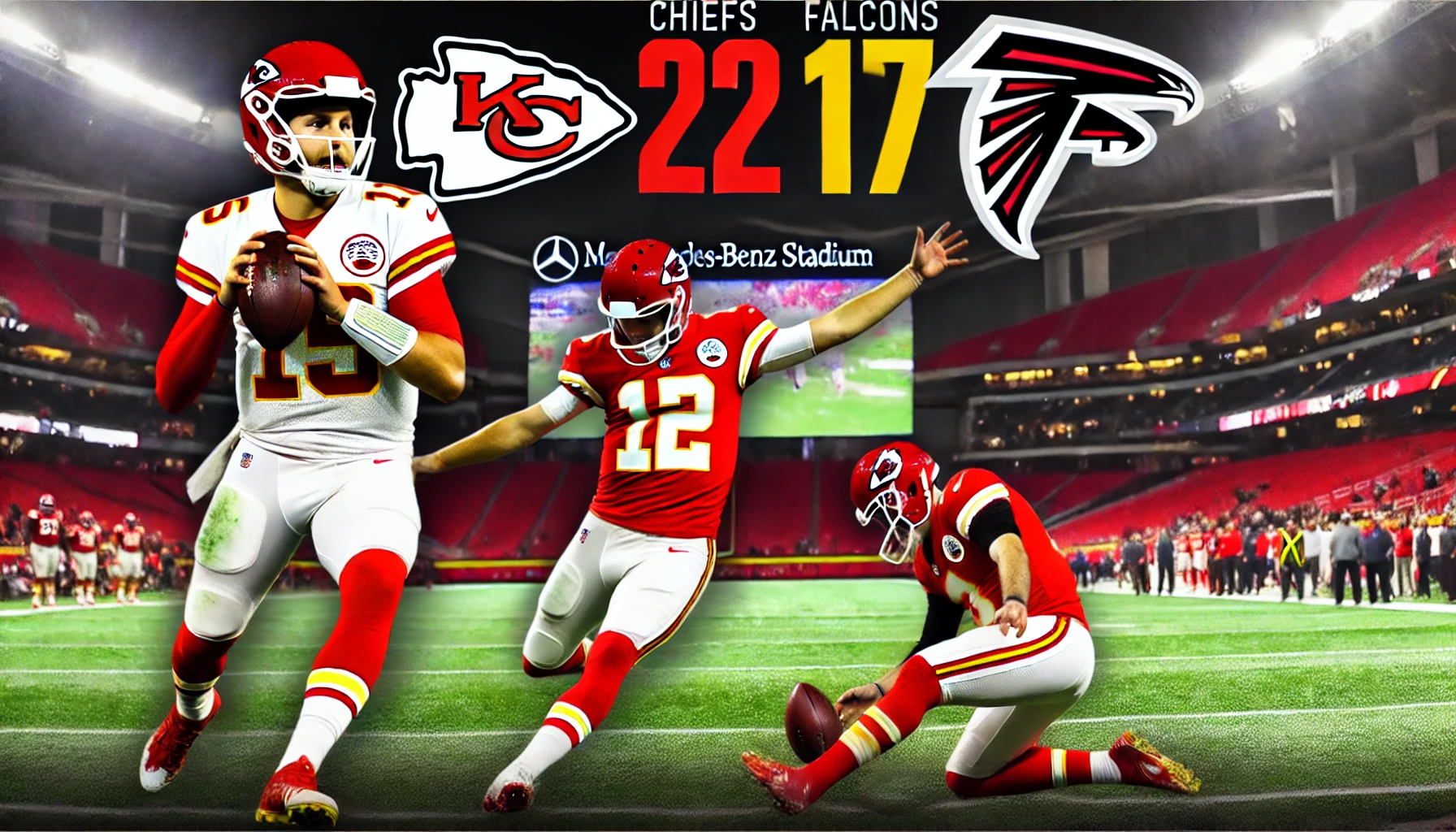 Chiefs Triumph in a 22-17 Thriller Over Falcons, Powered by Mahomes’ Magic