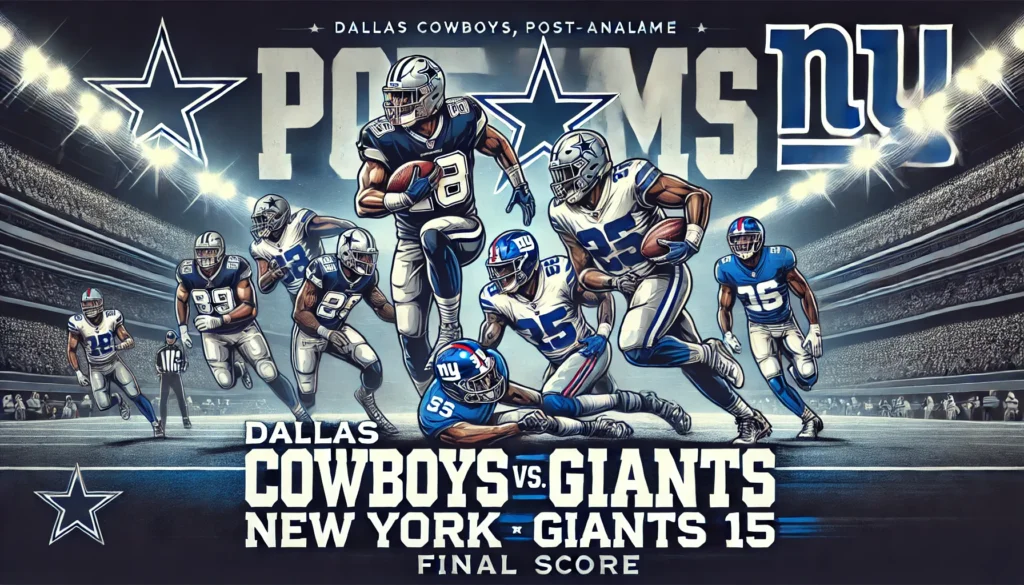 Cowboys Defeat Giants 20-15 in Defensive Showdown, Prescott Shines