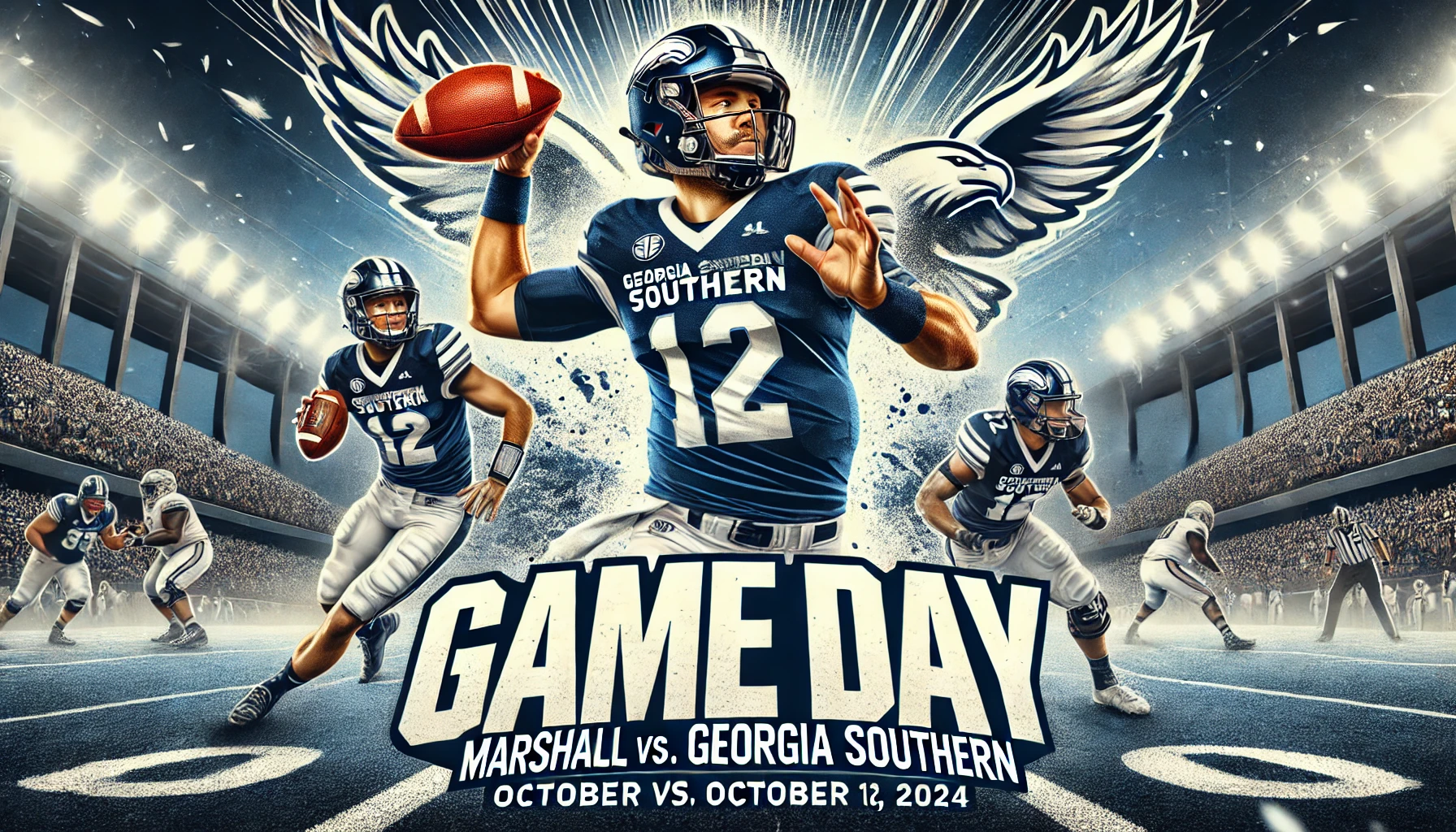 Georgia Southern Ready for a Showdown Under the Lights Against Marshall: Can the Eagles Break the Herd’s Streak