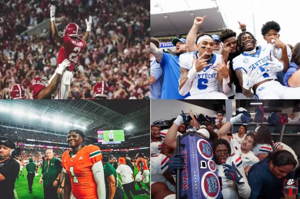 College Football Top 25 Roundup: Alabama Wins Thriller Over Georgia, Kentucky Upsets Ole Miss, Miami Survives Virginia Tech’s Hail Mary Attempt, & More!