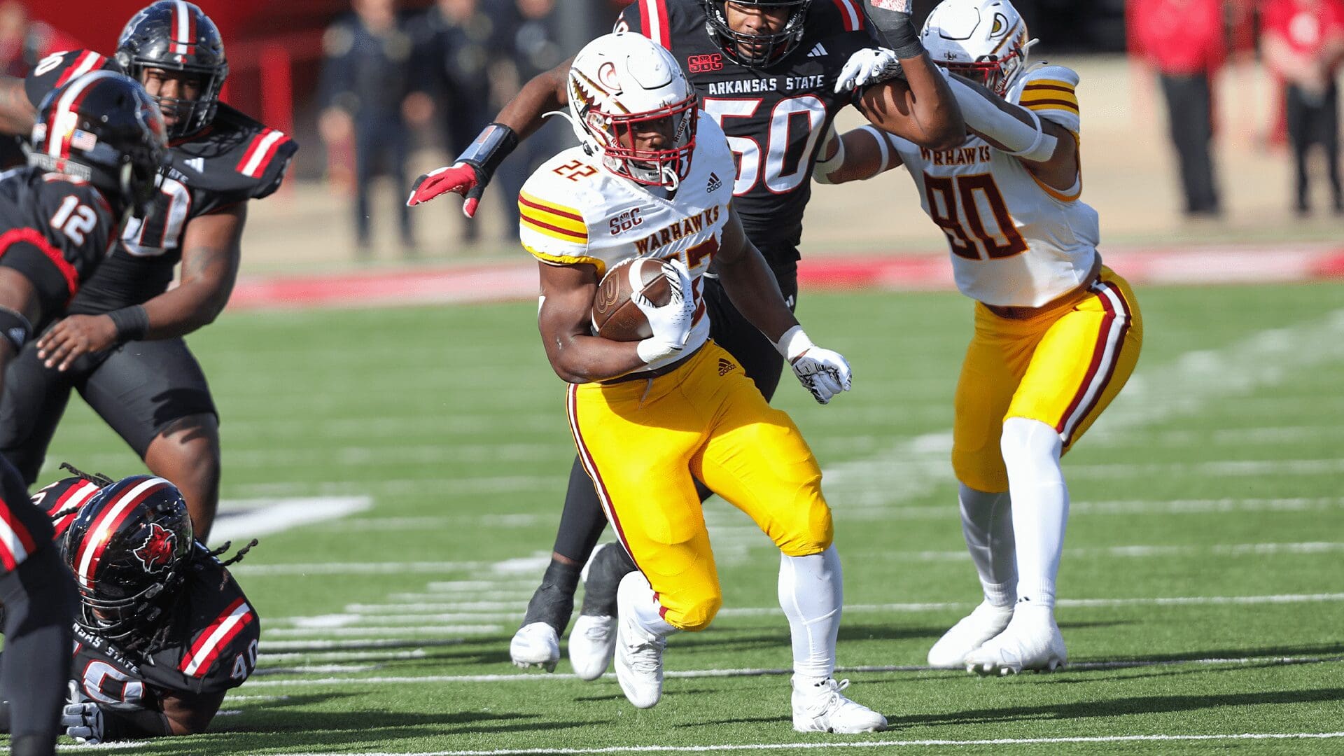 WARHAWKS FALL AT A-STATE, 28-21, IN BACK-AND-FORTH BATTLE