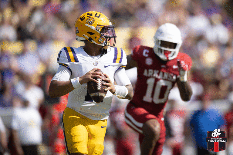 LSU’s Frank Wilson, Michael Van Buren Notch 1st Wins Capturing Golden Boot Trophy Over Arkansas 23-22