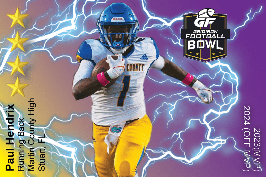 BREAKING NEWS: Martin County High School (Stuart, FL) RB Paul Hendrix Commits To 2025 Gridiron Football All-American Bowl Game