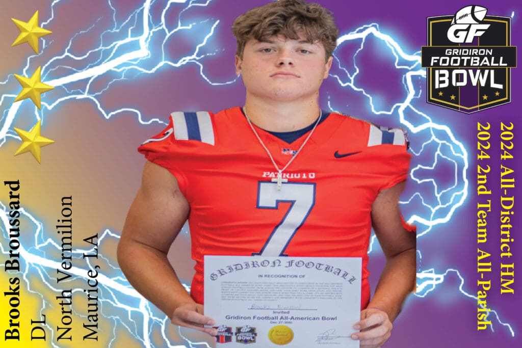 BREAKING NEWS: North Vermilion High School (Maurice, LA) DE Brooks Broussard Commits To 2025 Gridiron Football All-American Bowl Game
