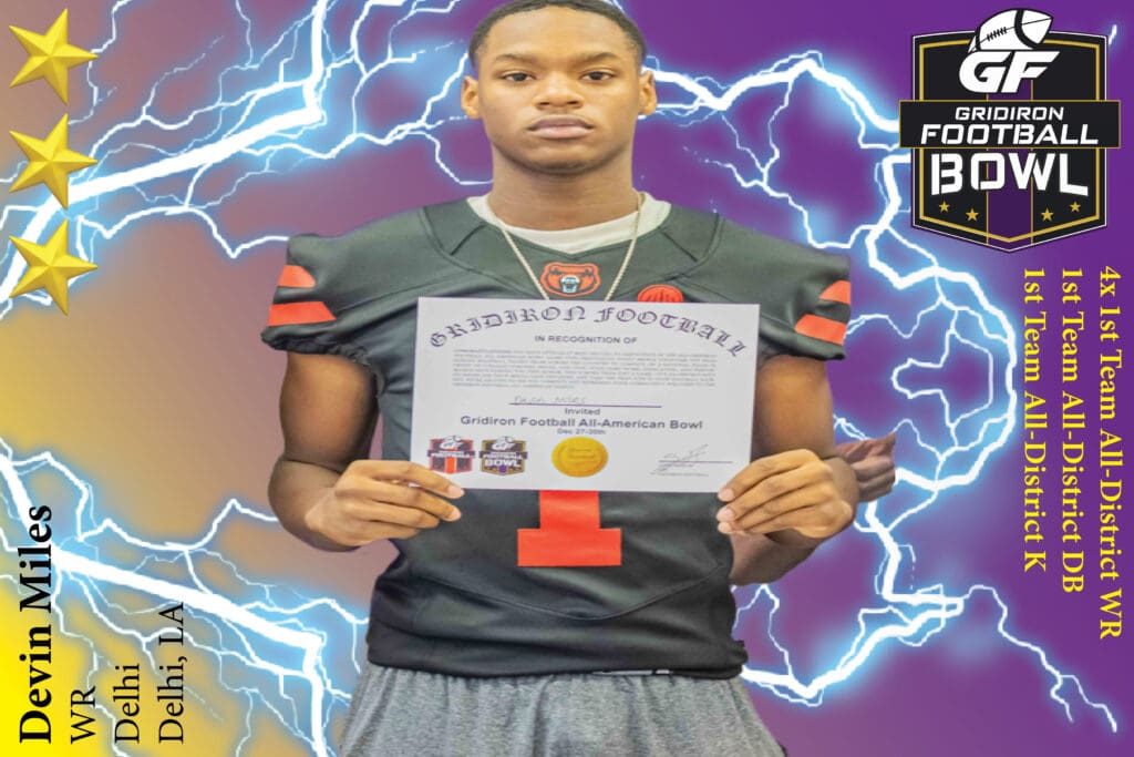 BREAKING NEWS: Delhi High School (Delhi, LA) WR Devin Miles Commits To 2025 Gridiron Football All-American Bowl Game