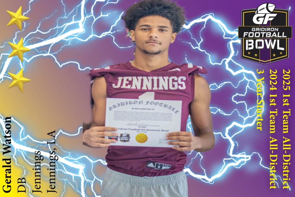 BREAKING NEWS: Jennings High School (Jennings, LA) DB Gerald Watson III Commits To 2025 Gridiron Football All-American Bowl Game