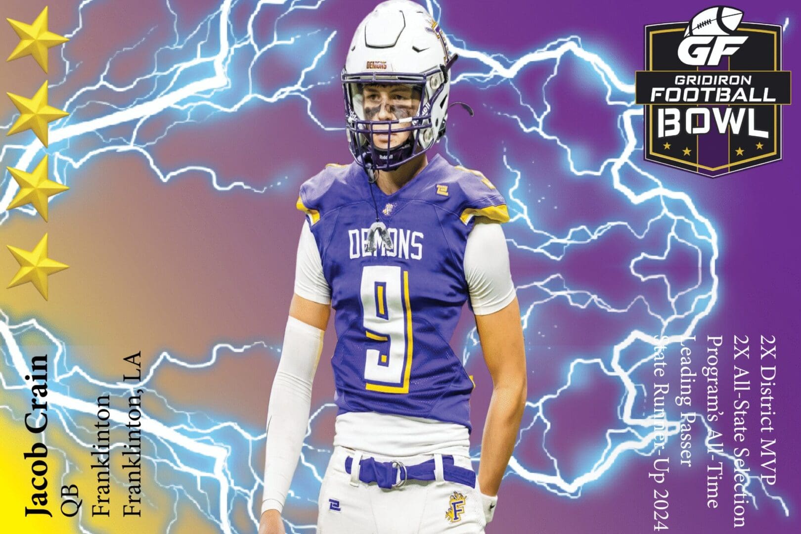BREAKING NEWS: Franklinton High School (Franklinton, LA) QB Jacob Crain Commits To 2025 Gridiron Football All-American Bowl Game!