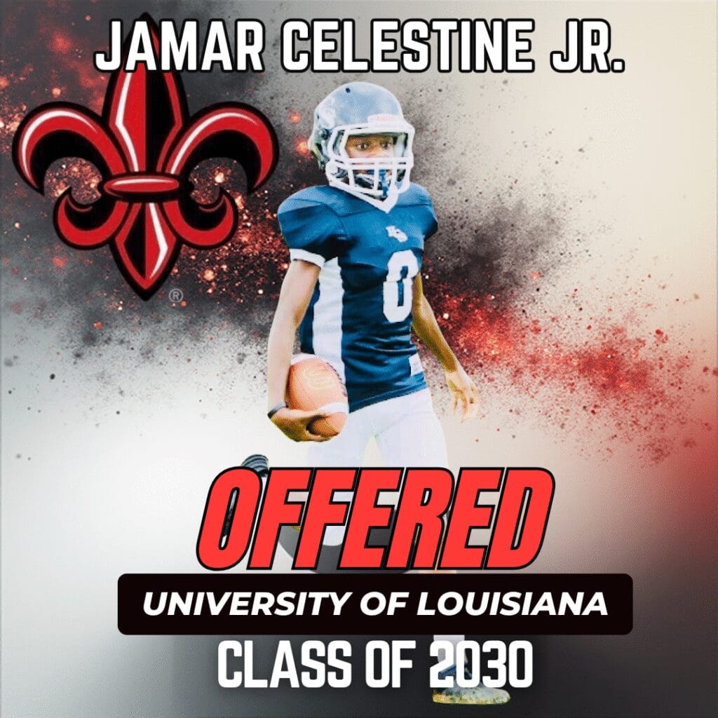 8th Grader Jamar Celestine Jr. Receives DI Offer From University of Louisiana!